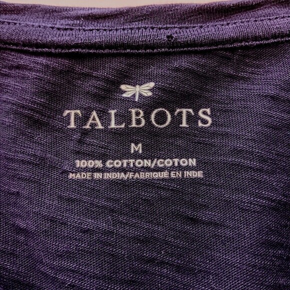 Talbots Women's Size M Navy/White Embroidery Tunic Top - Picture 7 of 7